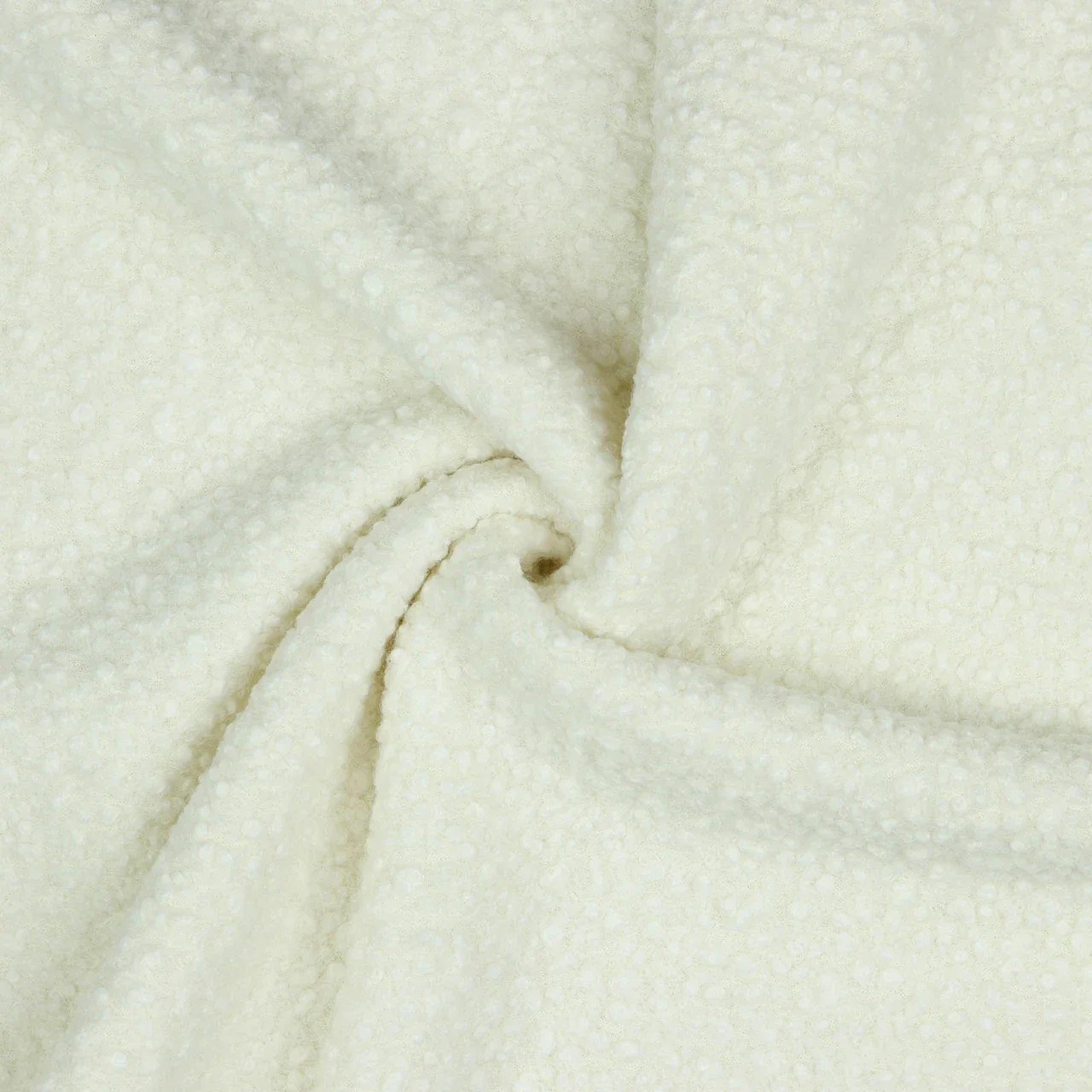 Boucle Polyester Fabric - Ecru