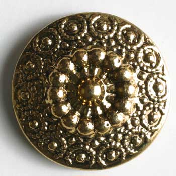 Antique Gold Plated Polyamide Button