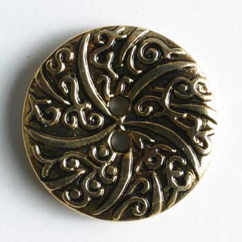 Antique Gold Plated Polyamide Button