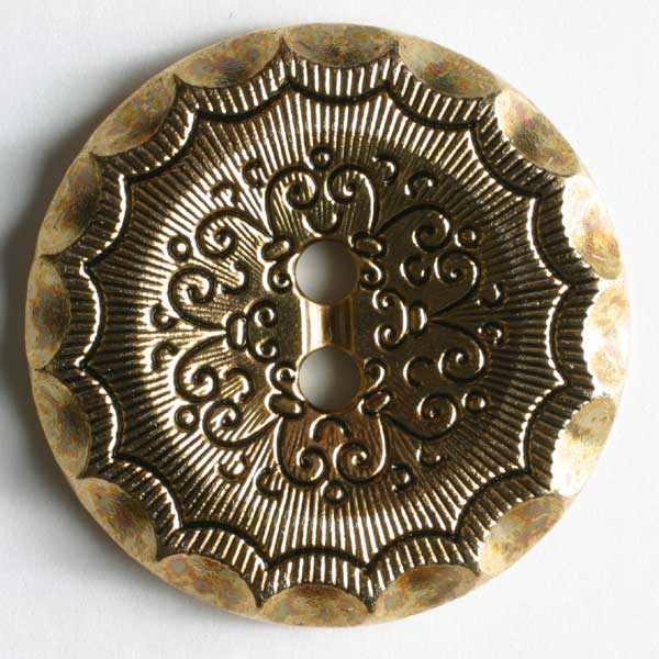 Antique Gold Plated Polyamide Button