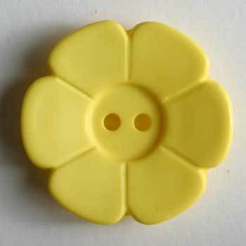 Yellow Flower Polyamide Button