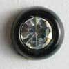 Black Polyamide Button With Rhinestone