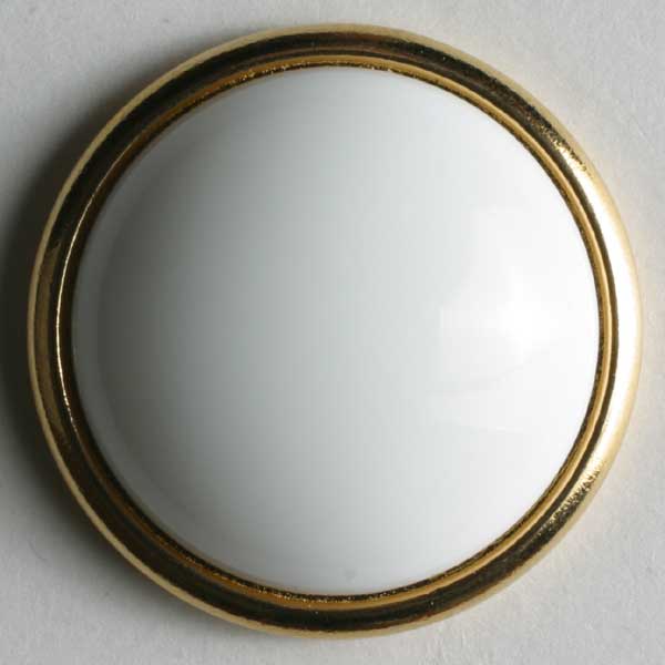 White Full Metal Button