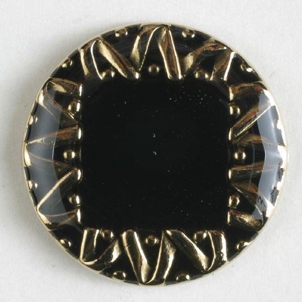 Black Full Metal Enamelled Button