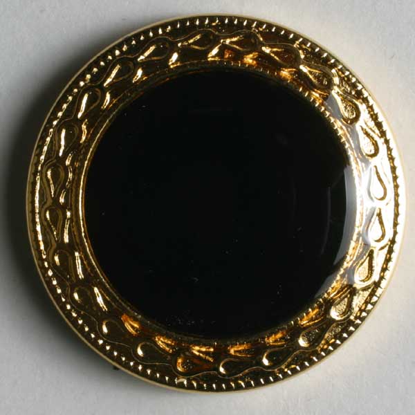 Black Full Metal Enamelled Button