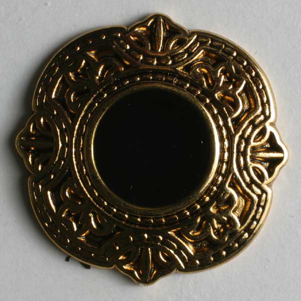 Black Full Metal Enamelled Button
