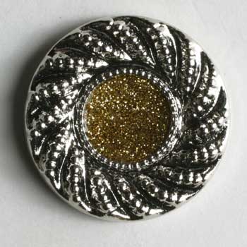 Silver Abs Enamelled Button
