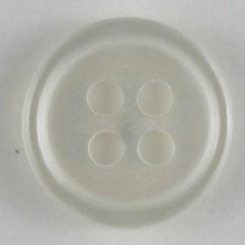 White Polyester Button