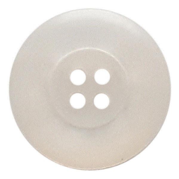 White Polyester Button