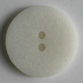 White Polyester Button