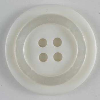 White Polyester Button