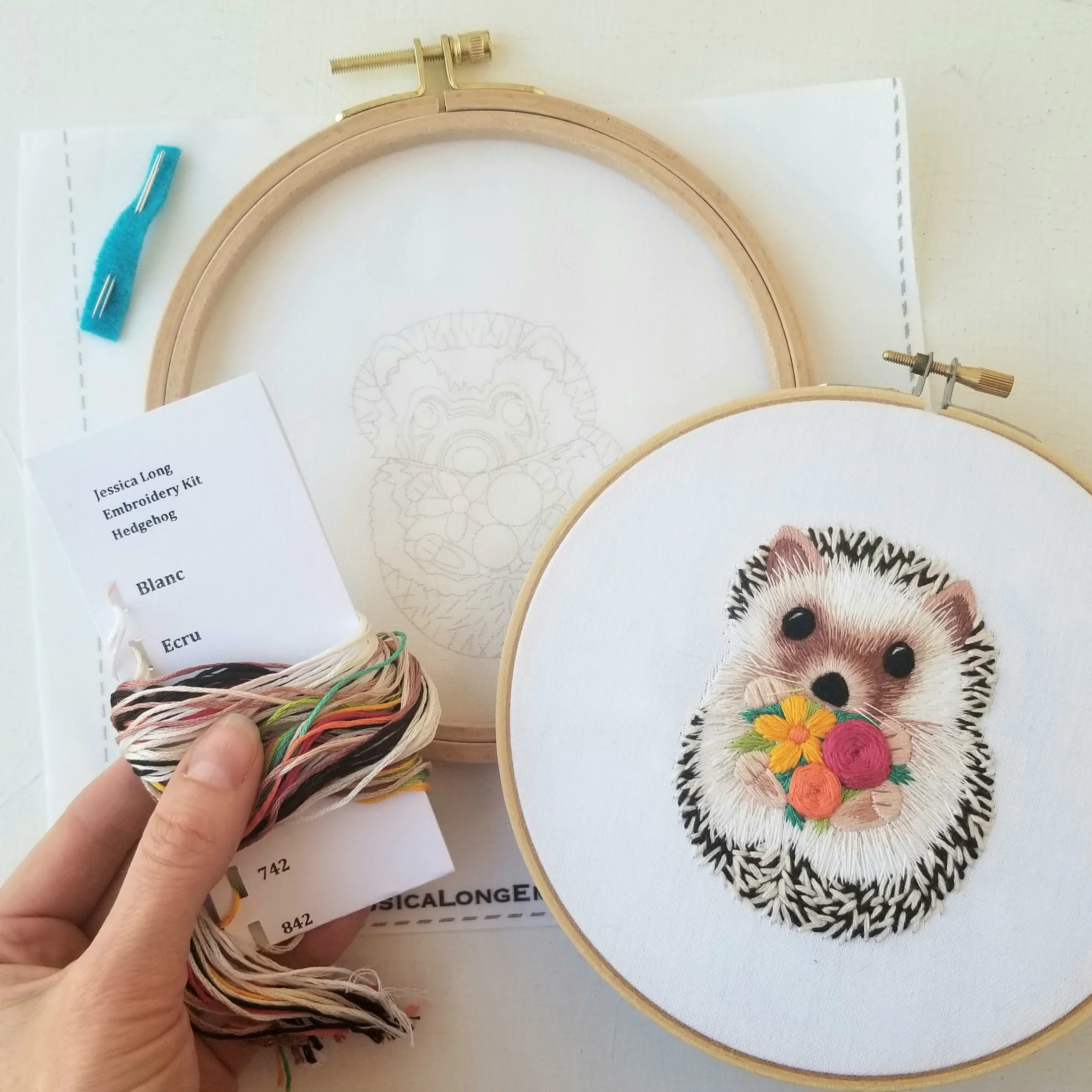 Hedgehog Embroidery Kit