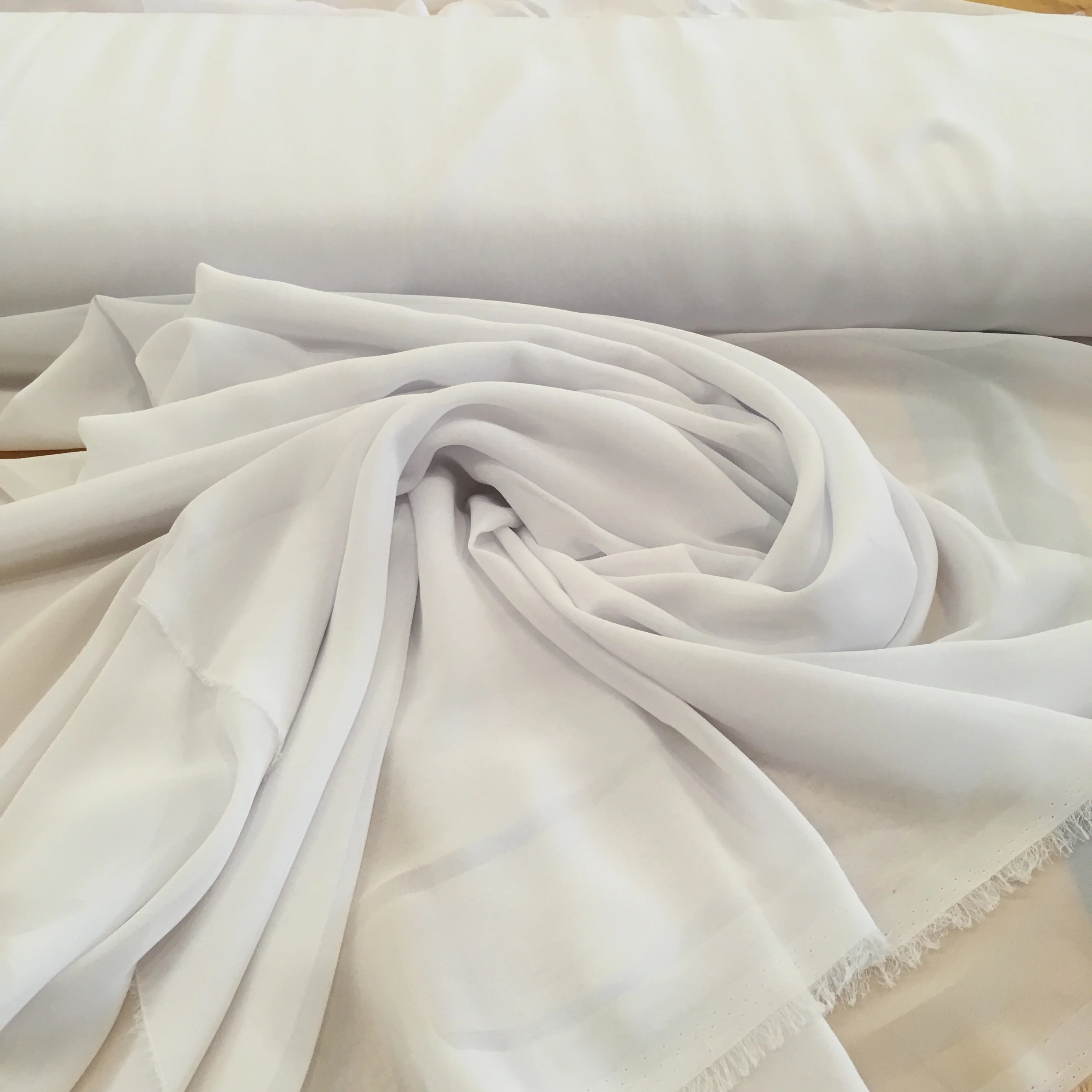 Polyester Chiffon - White