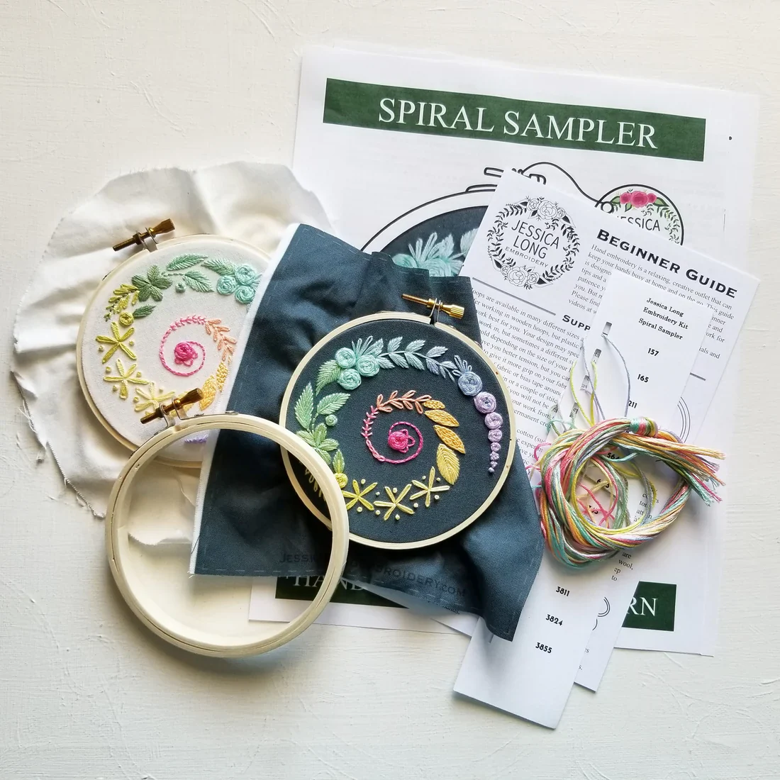 Spiral Sampler Embroidery Kit - Beginner Friendly - Image 2