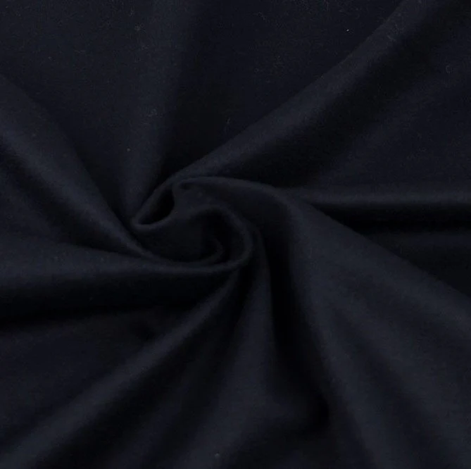 Wool Melton Fabric - Navy